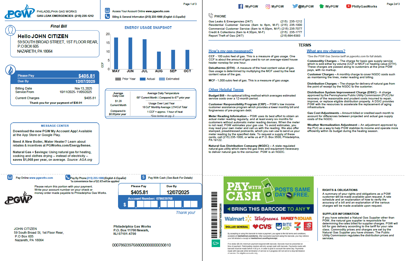  Minol USA business utility bill 